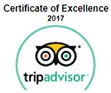 Certificate of Excellence by Tripadvisor